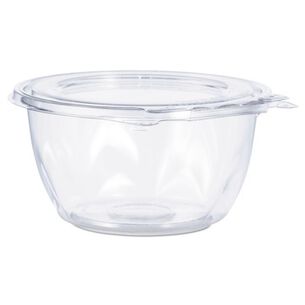  | Dart 5.5 in. x 2.7 in. 16 oz. Tamper-Evident Flat-Lid Bowls - Clear (240/Carton)
