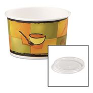 PRODUCTS | Chinet 8 oz. - 10 oz. Streetside Paper Food Container with Plastic Lid (250/Carton)