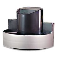 PRODUCTS | Kantek ORG620 6 x 5.75 x 4.5 Rotating 8-Compartment Plastic Desk Organizer - Black/Silver