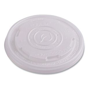 FOOD TRAYS CONTAINERS LIDS | Eco-Products World Art PLA-Laminated Lids for 8 oz. Soup Containers - Translucent (50/Pack, 20 Packs/Carton)