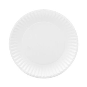 BOWLS AND PLATES | AJM Packaging Corporation 9 in. Coated Paper Plates - White (100/Pack, 12 Packs/Carton)