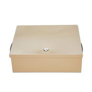 RETAIL STORE SUPPLIES | CONTROLTEK 14.38 in. x 11 in. x 4.13 in. 1-Compartment Jumbo Locking Cash Box - Sand