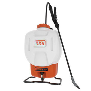PRODUCTS | Black & Decker 20V MAX 4 gal. Lithium-ion Cordless Backpack Sprayer Kit with (1) 20V Battery and (1) Charger