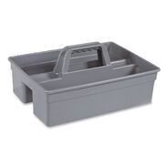 CLEANING CARTS | Nexstep Commercial Products MaxiRough Maid Caddies, 2 Compartments, 12 x 7, Gray