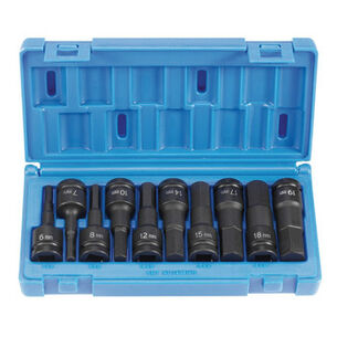 HAND TOOLS | Grey Pneumatic 1498MH 10-Piece 1/2 in. Drive Metric Hex Driver Socket Set