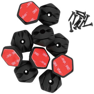 WIRE MANAGEMENT | Klein Tools 10-Piece 3 Slot Adhesive Cable Mounting Clip Set