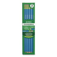 PRODUCTS | Ticonderoga 142090002 2.6 mm 2B (#2) Erasable Colored Pencils - Blue Lead/Blue Barrel (12/Pack)