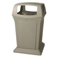 TRASH WASTE BINS | Rubbermaid Commercial Ranger 45-Gallon Fire-Safe Structural Foam Open-Style Container - Beige
