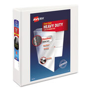 BINDERS | Avery 3 Slant Rings 2 in. Capacity 11 in. x 8.5 in. Heavy-Duty Non Stick View Binder with DuraHinge - White