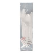 PRODUCTS | SOLO Medium Weight PP Kit Wrapped Fork/Knife/Teaspoon/Napkin with Salt and Pepper - White (250/Carton)