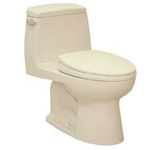 FIXTURES | TOTO UltraMax Elongated 1-Piece Floor Mount Toilet with SoftClose Seat (Bone)
