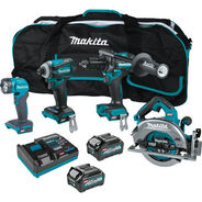 MAKITA XGT | Makita 40V max XGT Brushless Lithium-Ion 7-1/4 in. Cordless Circular Saw 4-Tool Combo Kit (2.5 Ah/4 Ah)