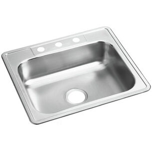KITCHEN SINKS AND FAUCETS | Elkay Dayton 25 in. x 22 in. x 6-9/16 in. Single Bowl Drop-in Stainless Steel Bar Sink