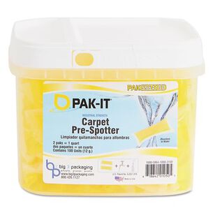 PRODUCTS | PAK-IT 100-Piece/Tub, 4 Tubs/Carton Citrus Carpet Pre-Spotter Packets