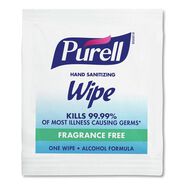 CLEANING AND SANITATION | PURELL 9021-1M 5 in. x 7 in. Individually Wrapped Unscented Premoistened Sanitizing Hand Wipes - White (1000/Carton)
