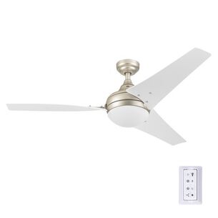 CEILING FANS | Honeywell 52 in. Remote Control Contemporary Indoor LED Ceiling Fan with Light - Champagne
