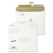 OFFICE ELECTRONICS AND BATTERIES | Quality Park 7.5 x 6.06 Square Flap Economy Disk/CD Mailer for CDs/DVDs - White (100/Carton)