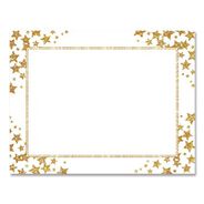 PRODUCTS | Geographics Award Certificates, 8.5 x 11, White with Gold/White Star Border, 25/Pack