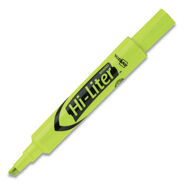 PENS PENCILS AND MARKERS | Avery HI-LITER Desk-Style Chisel Tip Highlighters - Fluorescent Yellow Ink/Black Barrel (200/Box)