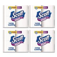 PAPER AND DISPENSERS | Scott 1-Ply 4.1 in. x 3.7 in. Septic Safe Toilet Paper - White (48/Carton)