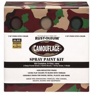 PAINTING | Rust-Oleum 12 oz. Aerosol Can Camouflage 2X Ultra Cover Spray Paint Kit - Assorted Colors (6/Carton)