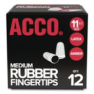 PRODUCTS | Swingline Rubber Finger Tips - 11 1/2 (Medium), Amber (1 Dozen)