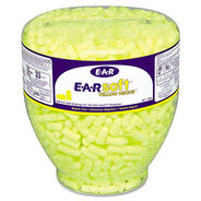 EAR PLUGS | 3M E-A-Rsoft Cordless Neon Tapered Earplug Refill - Yellow (500/Box)