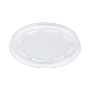  | Dart Vented Plastic Lids for 12 - 24 oz. Foam Cups - Translucent (10/Carton)
