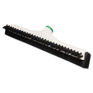 PRODUCTS | Unger 18 in. Brush Polypropylene Bristles Plastic Handle Sanitary Brush with Squeegee - Black Bristles/Moss Handle