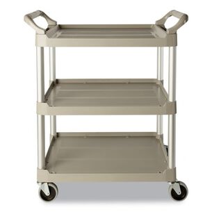 MATERIAL HANDLING | Rubbermaid Commercial 200 lbs. Capacity 3 Shelf Service Cart - Off White