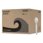 TABLETOP AND SERVEWARE | Boardwalk BWKSPOONHW Heavyweight Polystyrene Teaspoon Cutlery - White (1000/Carton)