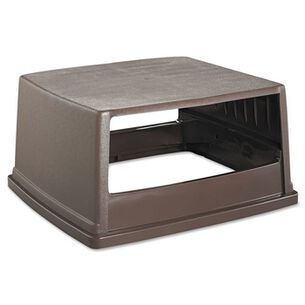 PRODUCTS | Rubbermaid Commercial 23 in. x 26.63 in. x 13 in. Hooded Top without Door Rectangular Glutton Receptacle - Brown