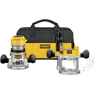PLUNGE BASE ROUTERS | Factory Reconditioned Dewalt 2-1/4 HP EVS Fixed/Plunge Base Router Combo Kit with Soft Case