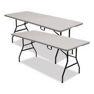 OFFICE AND OFFICE SUPPLIES | Iceberg 61263 70.9 in. x 29.1 in. x 30 in. Bifold Rectangular Resin Folding Table - White Granite Top/Gray Base/Legs (2/Pack)