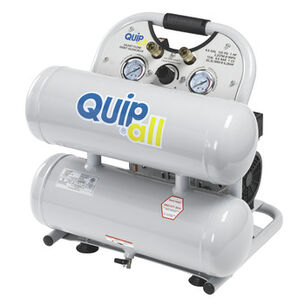  | Quipall Ultra Quiet 1 HP 4.6 Gallon Oil-Free Twin Stack Air Compressor