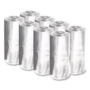 TRASH WASTE BINS | Boardwalk 23 Gallon 0.9 mil 28 in. x 45 in. Perforated Roll Linear Low Density Can Liners - Clear (25 Bags/Roll, 8 Rolls/Carton)
