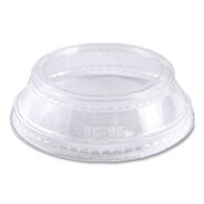 CUPS AND LIDS | World Centric CPLCS12SH Plastic Dome Lid PLA Clear Cold Cup Lids Fits 9 oz to 24 oz Parfait Cups - Clear (1000/Carton)