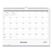 OFFICE PRESENTATION SUPPLIES | Blue Sky 15 in. x 12 in. 12-Month (Jan-Dec 2026) Enterprise Wall Calendar - White/Gray Sheets