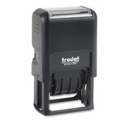 STAMPS AND STAMP SUPPLIES | Trodat E4750 Printy 1.63 in. x 1 in. Custom Self-Inking Dater - Black/Blue/Red