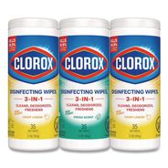 SKIN CARE AND HYGIENE | Clorox 7 in. x 8 in. 1-Ply Disinfecting Wipes - Fresh Scent/Citrus Blend, White (35/Canister, 3 Canisters/Pack)