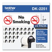 LABELS AND LABEL MAKERS | Brother 2.44 in. x 50 ft. Continuous Paper Label Tape - White (24/Pack)