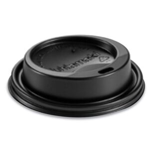 PRODUCTS | Huhtamaki Dome Sipper Lids for 8 oz. Hot Cups - Black (1000/Carton)