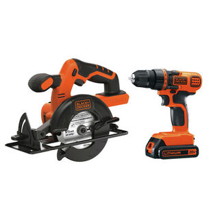COMBO KITS | Black & Decker 20V MAX Brushed Lithium-Ion 3/8 in. Cordless Drill Driver and 5.5 in. Circular Saw Combo Kit (1.5 Ah)