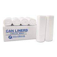 TRASH WASTE BINS | Inteplast Group Low-Density 60 Gallon 0.7 mil 38 in. x 58 in. Commercial Can Liners - White (100/Carton)
