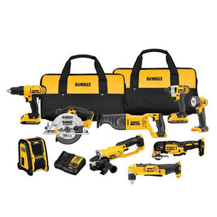 COMBO KITS | Factory Reconditioned Dewalt 20V MAX Lithium-Ion 9-Tool Cordless Combo Kit