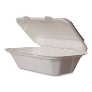 PRODUCTS | Vegware 5 in. x 9 in. x 2 in. Nourish Molded Fiber Takeout Containers - White (250/Carton)