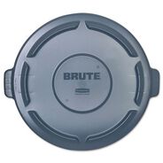 TRASH CANS | Rubbermaid Commercial 24.5 in. x 1.5 in. BRUTE Self-Draining Flat Top Lids - Gray