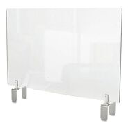 OFFICE FURNITURE AND LIGHTING | Ghent 29 in. x 3.88 in. x 18 in. Thermoplastic Sheeting Clear Partition Extender with Attached Clamp