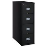 PRODUCTS | FireKing 4P2131-CBL Patriot by FireKing 20.75 in. x 31.63 in. x 52.75 in. 4 Legal/Letter File Drawers 1-Hour Fire Protection Insulated Fire File - Black