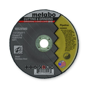 PERCENTAGE OFF | Metabo 4-1/2 in. x 1/8 in. A24T Type 27 Pipeline Grinding/Notching/Cutting Wheels (25-Pack)